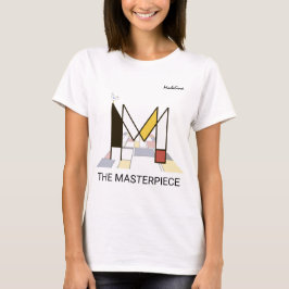 modern kunstmonogram en stutvogel - letter " M " T-shirt