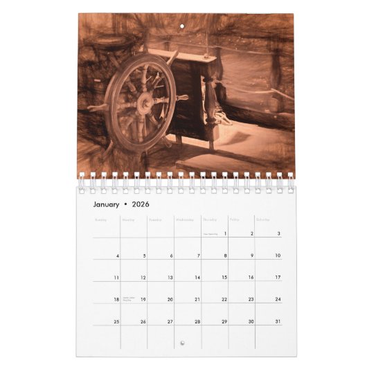 Modern Kunstontwerp 2024 Maandelijks Kalender (Jan 2026)