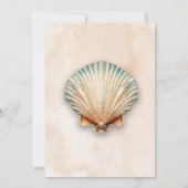 Modern Kustzeeschelp Zand Vrijgezellenfeest Kaart (Achterkant)