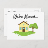 Modern Kute New Address Aankondigingskaart (Voorkant / Achterkant)