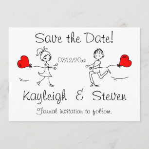 Modern Kute sla de datum op Save The Date