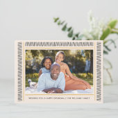 Modern Kwanzaa Border Pattern 1-Photo Feestdagenkaart (Staand voorkant)