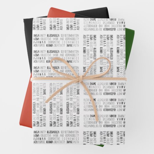 Modern Kwanzaa Inpakpapier Vel (In situ)