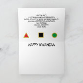 Modern Kwanzaa Kaart (Binnen)