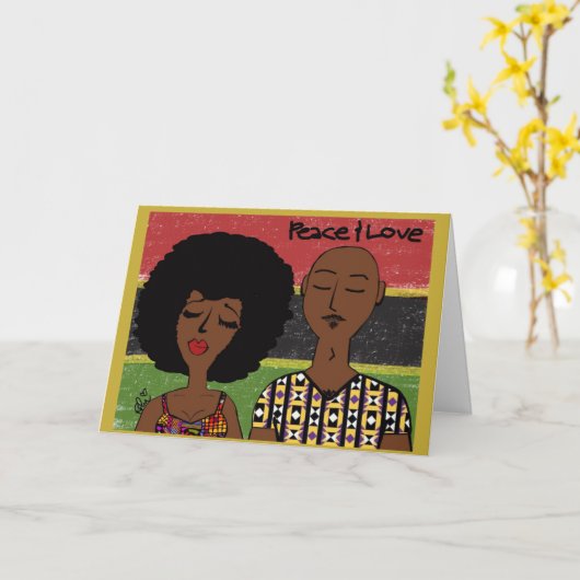 Modern Kwanzaa Kaart (Gele Bloem)