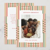 Modern Kwanzaa Kente Pattern 1-Photo Feestdagenkaart (Voorkant / Achterkant)