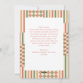 Modern Kwanzaa Kente Pattern 1-Photo Feestdagenkaart (Achterkant)