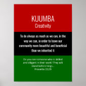 Modern Kwanzaa KUMBA Poster (Voorkant)