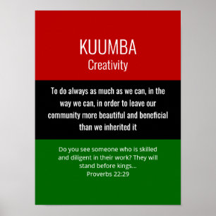 Modern Kwanzaa KUMBA Poster