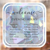 Modern kwartz-kantooruren | Venster Decaal Raamsticker (Vel 2)