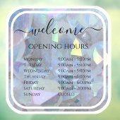 Modern kwartz-kantooruren | Venster Decaal Raamsticker (Vel 3)