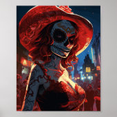 Modern La Calavera Catrina Poster (Voorkant)