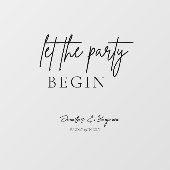 Modern Laat het feest beginnen met bruiloft welkom Raamsticker (Vel)