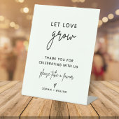 Modern laat liefde groeien alsjeblieft | Een gunst Reclamebord Met Voetstuk