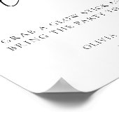 Modern Laat Liefde Schijnen Trouwbord Poster (Hoek)