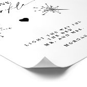 Modern Laat Liefde Sparkle Teken Trouwtafel Teken Poster (Hoek)