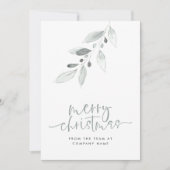 Modern laat zakelijk Logo heerlijk kerstfeest Feestdagenkaart (Voorkant)