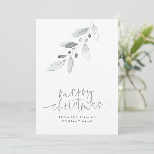 Modern laat zakelijk Logo heerlijk kerstfeest Feestdagenkaart (Staand voorkant)