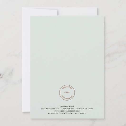 Modern laat zakelijk Logo heerlijk kerstfeest Feestdagenkaart (Achterkant)