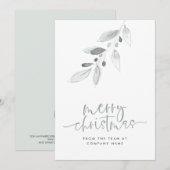 Modern laat zakelijk Logo heerlijk kerstfeest Feestdagenkaart (Voorkant / Achterkant)