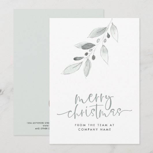 Modern laat zakelijk Logo heerlijk kerstfeest Feestdagenkaart (Voorkant / Achterkant)