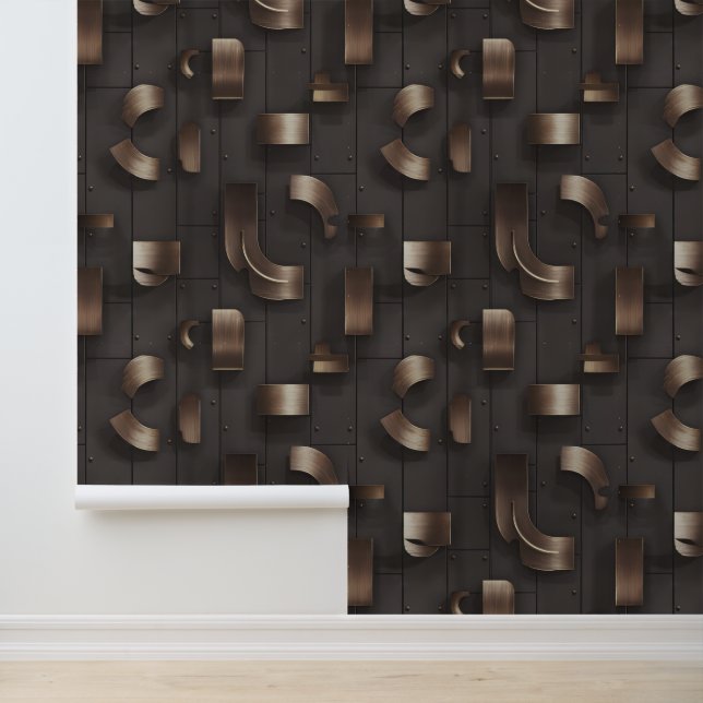 Modern Labyrinth (Metaal) Luxe Behang (Applicatie)