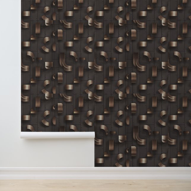 Modern Labyrinth (Metallic) Luxe Behang (Applicatie)