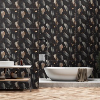 Modern Labyrinth (Metallische Verf) Luxe Behang
