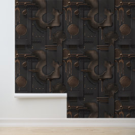 Modern Labyrinth No.5 (Metaalachtig) Luxe Behang