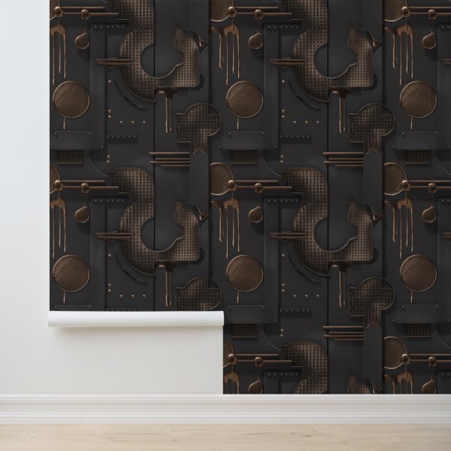 Modern Labyrinth No.5 (Metaalachtig) Luxe Behang (Applicatie)