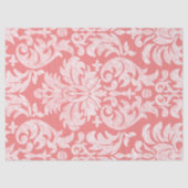 Modern Lace Damask Pattern - Coral and Grey Tissuepapier (Voorkant)