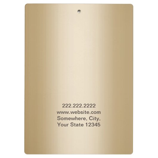 Modern Lace Gold Striped Klembord (Achterkant)