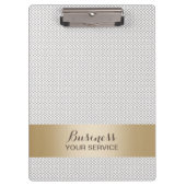 Modern Lace Gold Striped Klembord (Voorkant)
