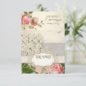 Modern  Lace Tea Sined Hydrangea n Rozen (Staand voorkant)