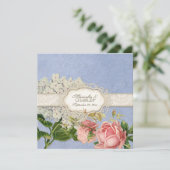 Modern  Lace Tea Sined Hydrangea n Rozen Kaart (Staand voorkant)