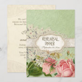 Modern  Lace Tea Sined Hydrangea n Rozen Kaart (Voorkant / Achterkant)