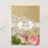 Modern  Lace Tea Sined Hydrangea n Rozen Kaart (Voorkant / Achterkant)