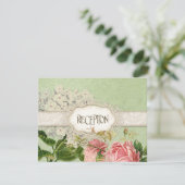 Modern  Lace Tea Sined Hydrangea n Rozen Kaart (Staand voorkant)