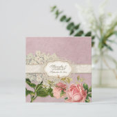 Modern  Lace Tea Sined Hydrangea n Rozen Kaart (Staand voorkant)