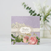 Modern  Lace Tea Sined Hydrangea n Rozen Kaart (Staand voorkant)