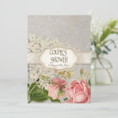 Modern  Lace Tea Sined Hydrangea n Rozen Kaart (Staand voorkant)