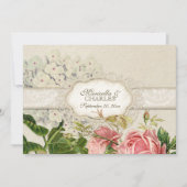Modern  Lace Tea Sined Hydrangea n Rozen Kaart (Voorkant)