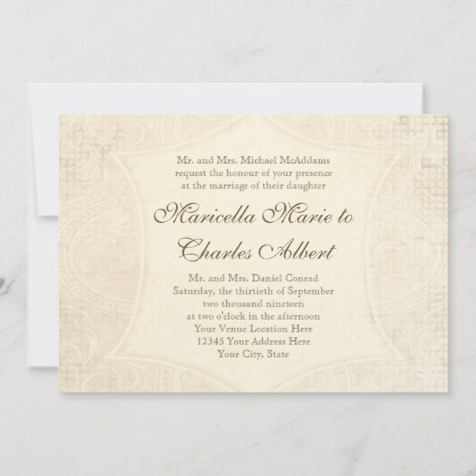 Modern Lace Tea Sined Hydrangea n Rozen Kaart (Achterkant)