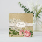 Modern  Lace Tea Sined Hydrangea n Rozen Menu (Staand voorkant)