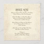 Modern  Lace Tea Sined Hydrangea n Rozen Menu (Achterkant)