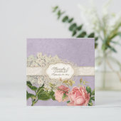 Modern  Lace Tea Sined Hydrangea n Rozen Menu (Staand voorkant)
