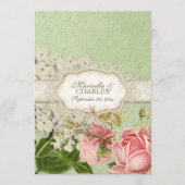 Modern Lace Tea Sined Hydrangea n Rozen Menu (Voorkant)
