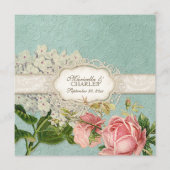 Modern  Lace Tea Sined Hydrangea n Rozen Menu (Voorkant)