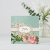 Modern  Lace Tea Sined Hydrangea n Rozen Menu (Staand voorkant)