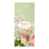 Modern  Lace Tea Sined Hydrangea n Rozen Reclamekaart (Voorkant)